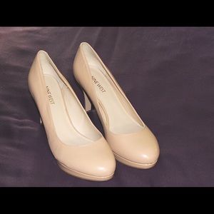 Nine West Nude Platform Pumps