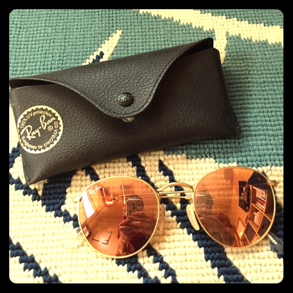 Ray-Ban Round Metal Mirrored Colored Sunglasses