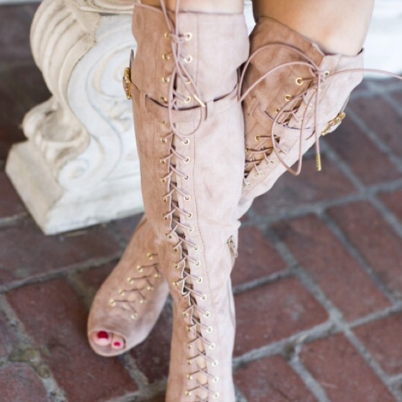 Black Laced Up Boots - Picture 4 of 4