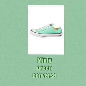 Minty green converse size 6 in women's size 4 mens