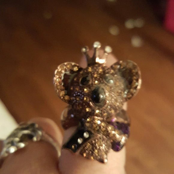 Betsey Johnson koala ring