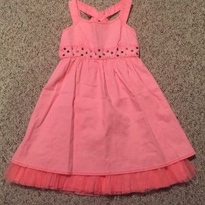 D-signed youth kids girls neon orangish pink dress