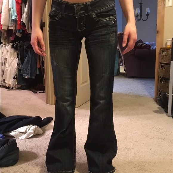 Dark flare jeans
