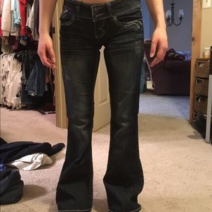 Dark flare jeans