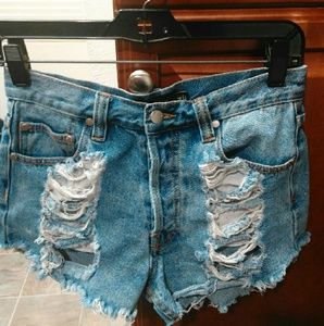 MINKPINK high waisted ripped jeans