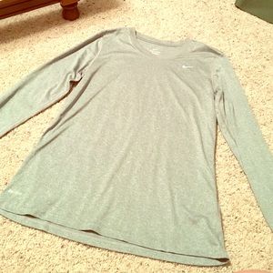 Grey Nike long sleeve top