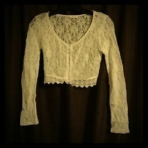 Lace Crop Top Cardigan