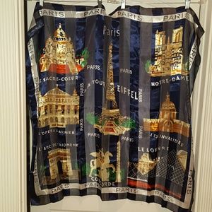 Large Square Eiffel Tower Paris scarf