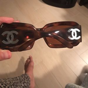 Channel sunglasses authentic opal symbol tortoise