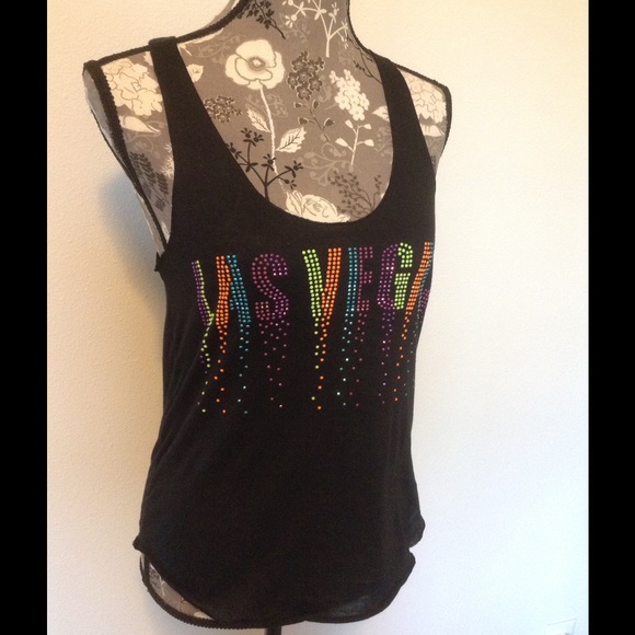 Colorful Las Vegas tank with cutout back