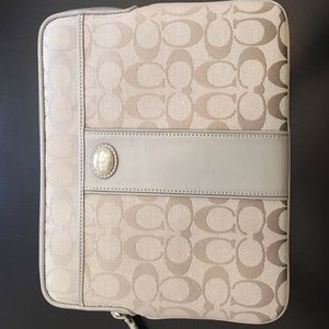 Coach Monogram iPad Case Grey