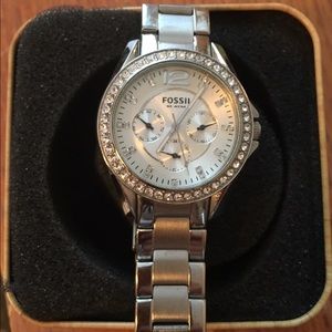 Fossil Watch: Riley, Silver