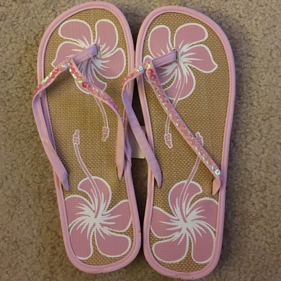 Pink flip flops