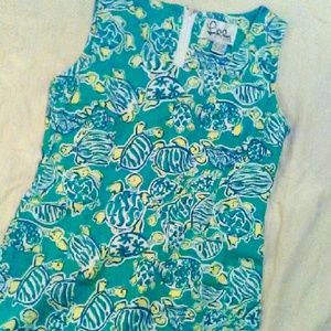 Lilly Pulitzer Turtles on Cayman Green Perfect
