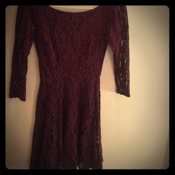 All lace dark plum summer dress