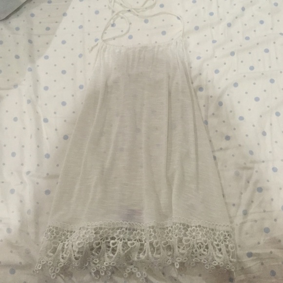 LF white halter top