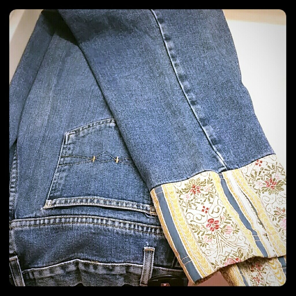 jeans with fabric cuff