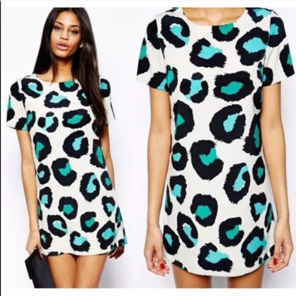 🎉SALE🎉👗green leopard summer dress - Picture 2 of 3