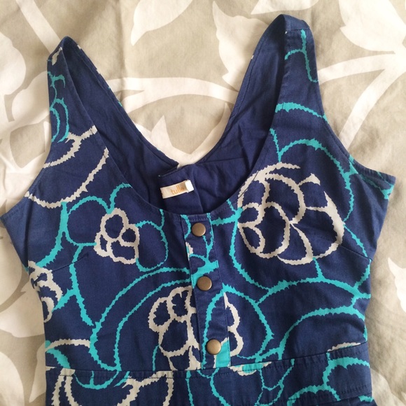 Blue floral patterned dress