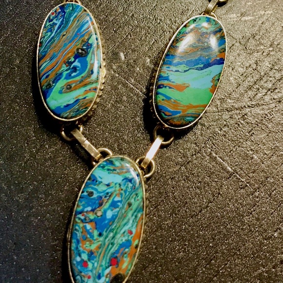 Gorgeous Rainbow Calsilica Necklace! - Picture 2 of 4