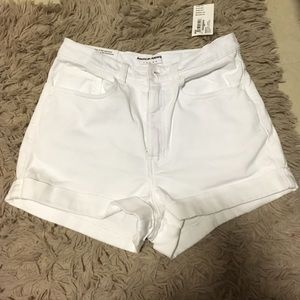 American Apparel Stretch High Waist White Short