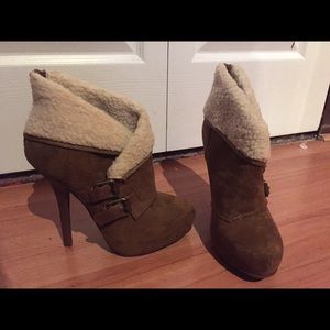High heel warm booties