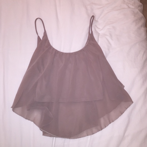 Wet Seal beige crop top