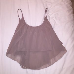 Wet Seal beige crop top