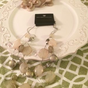 Triple strand beaded necklace