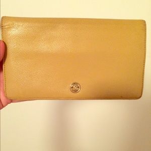 AUTHENTIC CHANEL BEIGE CLUTCH/LARGE WALLET!!!!!!!!