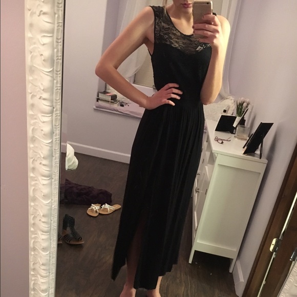 long black lace prom concert homecoming dress - Picture 1 of 4