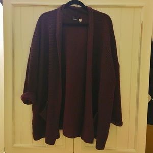 Baggy Burgundy Cardigan