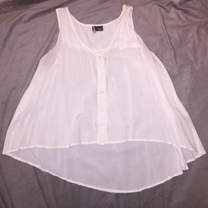 Sparkle & Fade white crop top