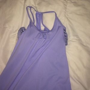 Babyblue Workout Tank Top With Built-In Bra