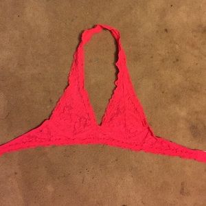 Red lace bralette
