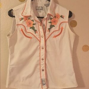 Vintage Floral Western Top