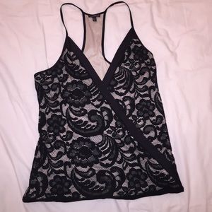 Express black lace racerback tank