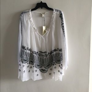 NWT Vertigo peasant blouse