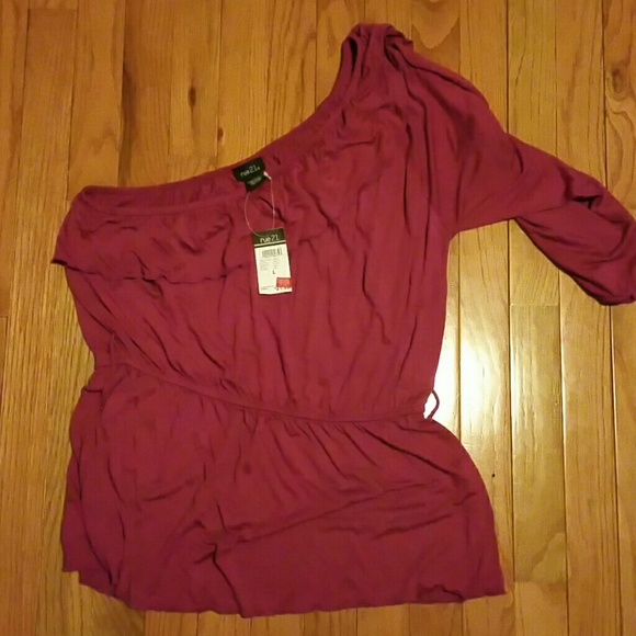 One sleeve off the shoulder top from rue 21