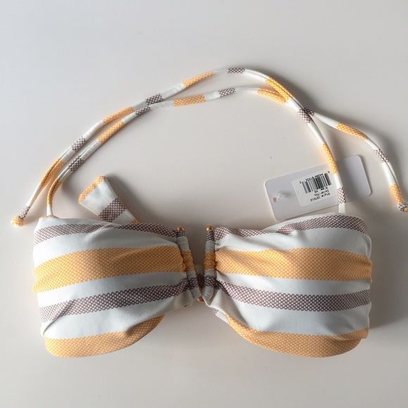 L*Space Bandeau Bikini top w/ removable straps XS