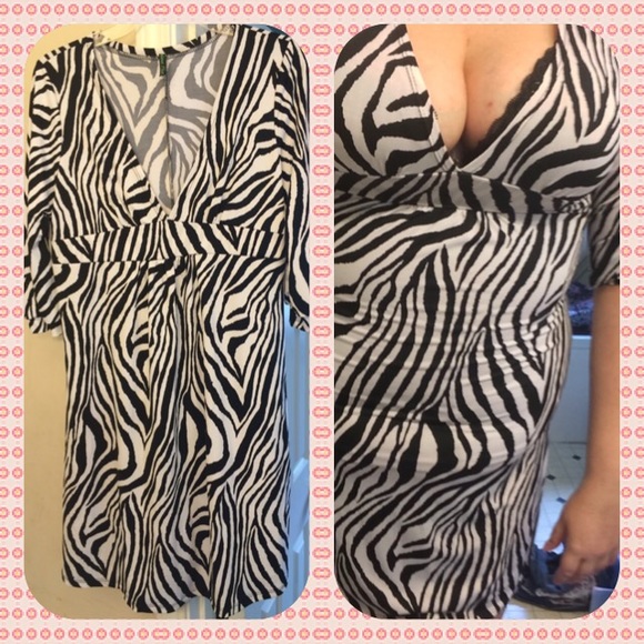 Zebra print mini dress.