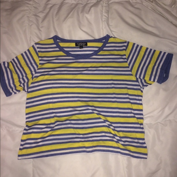 Topshop Stripe Crop Top