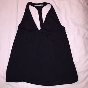 Zara trafaluc black T-back tank