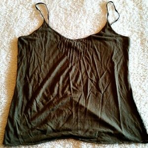 Olive Spaghetti Strap Tank