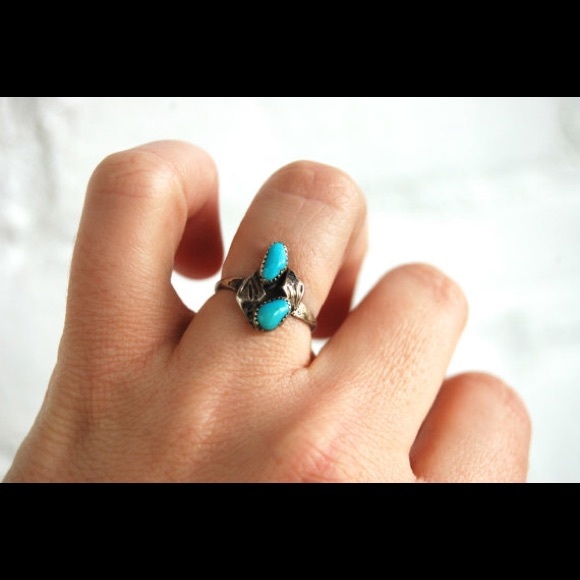 Sterling silver and turquoise Navajo ring vintage