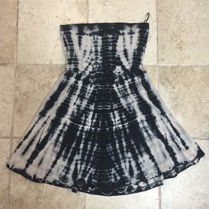 Strapless Tie Dye Dress EXPRESS