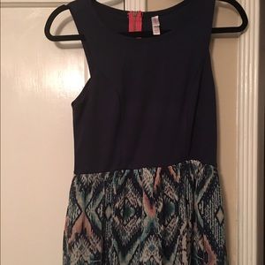 Tribal print maxi dress, high low cut. NBW. NWT.