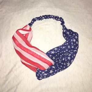 Red white and blue headband