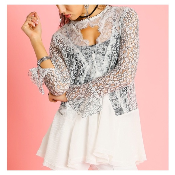π« SOLD π« It's All in the Lace Tunic Top - Picture 2 of 4