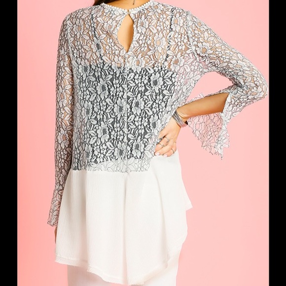 π« SOLD π« It's All in the Lace Tunic Top - Picture 4 of 4